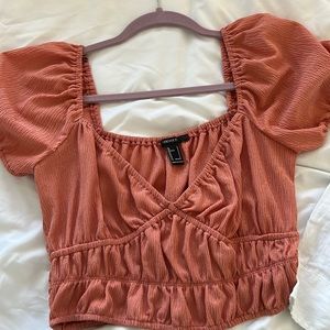 Coral crop top